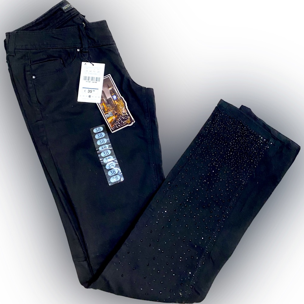 NWT Bershka Denim - MTV line - Black with rhinestones